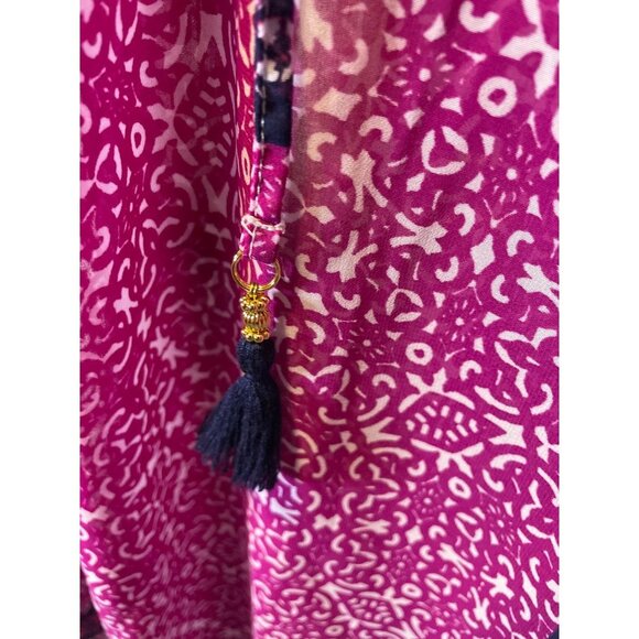 Tommy Bahama Pink Multicolor Bohemian Butterfly Sleeve Pullover Swimsuit Coverup - Picture 6 of 10